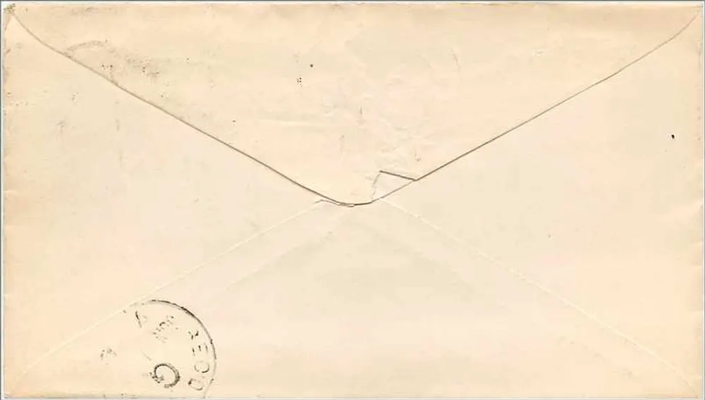 Werbeflyer für E. Bradford Clarke Co. — Philadelphia — 2 Cent grüner Poststempel - Rückseite
