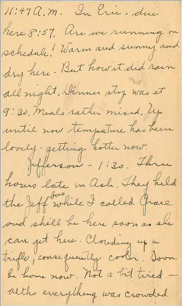 Jefferson, Ohio — carte postale avec timbre et cachet — éditeur non visible - Verso