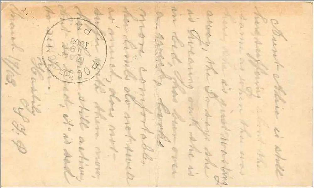 Amerikanische Ansichtskarte — Philadelphia, 1903 — Verlag United States of America, Seriennummer nicht sichtbar - Rückseite