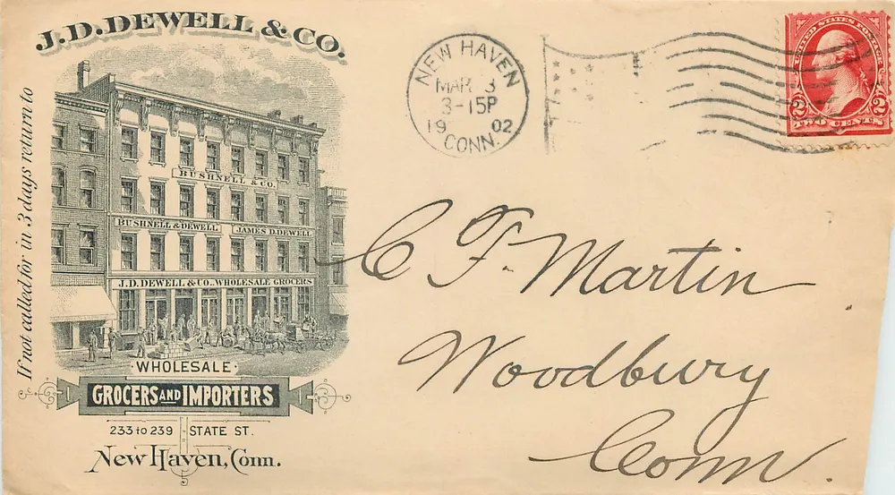 J.D. Dewell & Co. — Allgemeiner Laden — New Haven, Conn. - Vorderseite