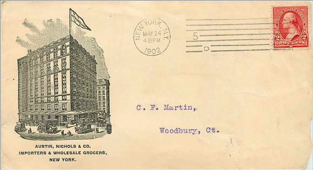 Austin, Nichols & Co. — Importers & Wholesale Grocers, New York — carte postale commerciale - Vorderseite