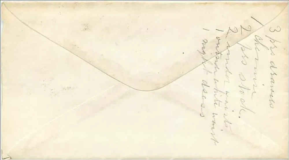 Freudonia, Nueva York — tarjeta postal con sello de 3 centavos — destinada a la Sra. N.A. Walker en Jamestown, N.Y. - Reverso