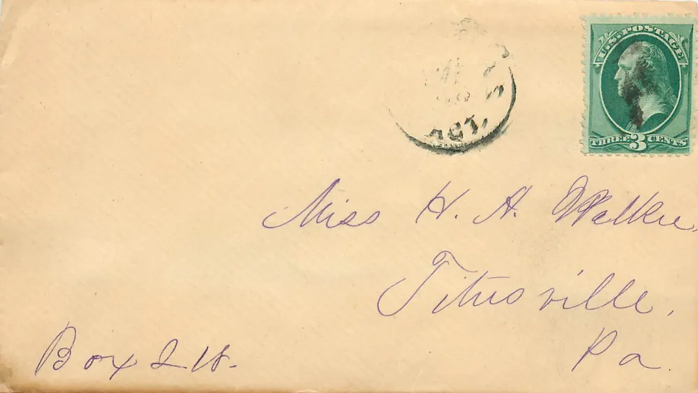 Miss K. A. Deller — Titusville, Pa. — Editor não visível - Frente