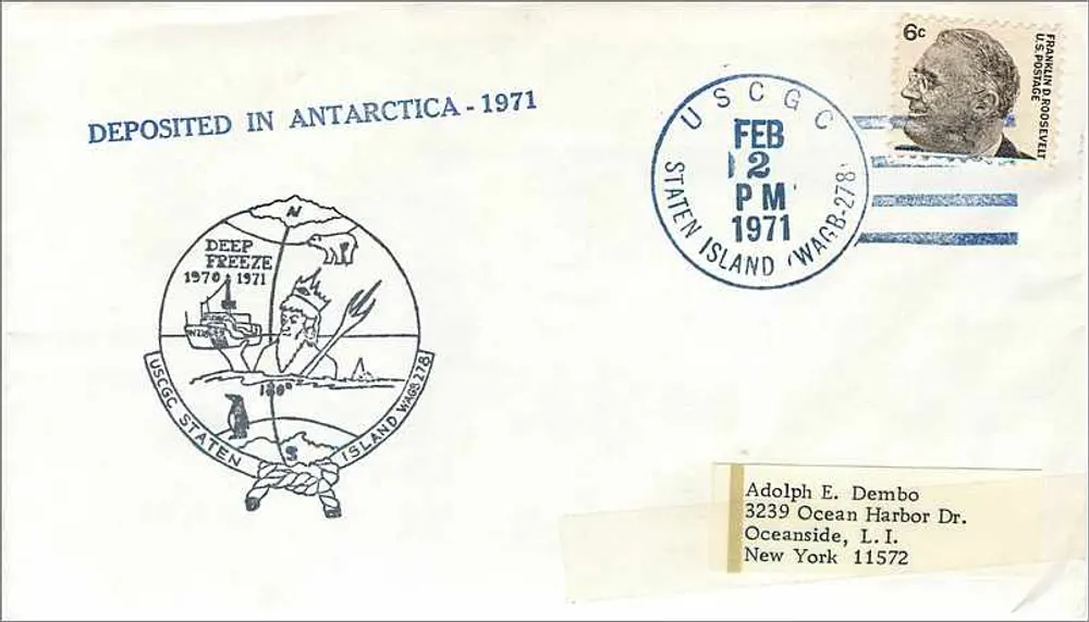 Antarktisches Lager — Deep Freeze 1970-1971 — USCGC Staten Island - Vorderseite