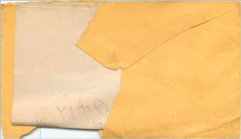 Unabhängigkeit — gelbe Ansichtskarte mit Stempel und Postmarke — unbekannter Verleger - Rückseite