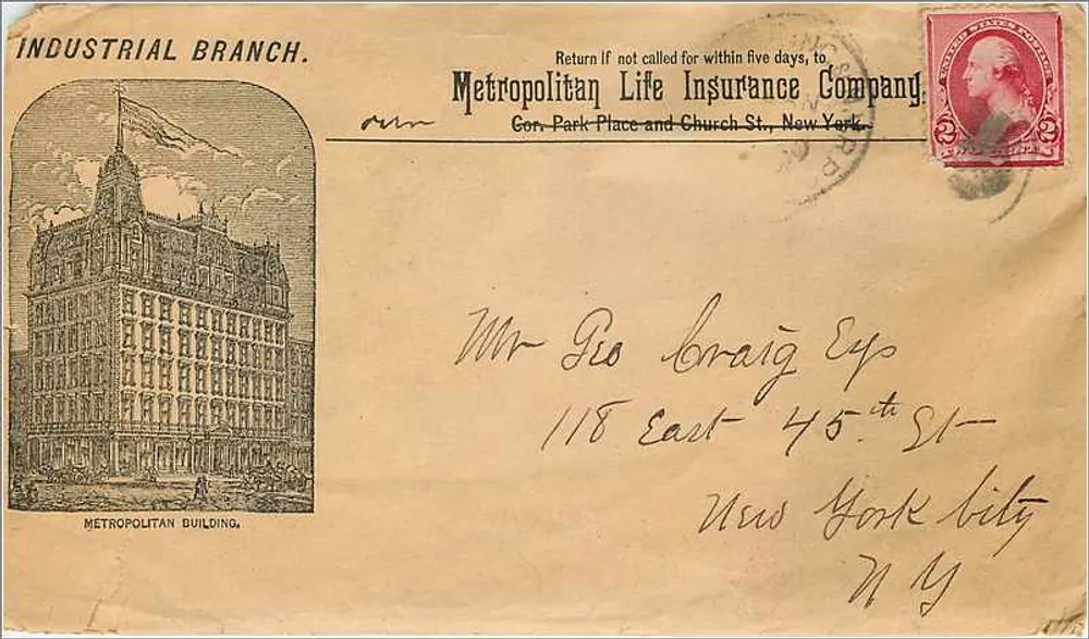Metropolitan Building — Industriezweig — Metropolitan Life Insurance Company - Vorderseite