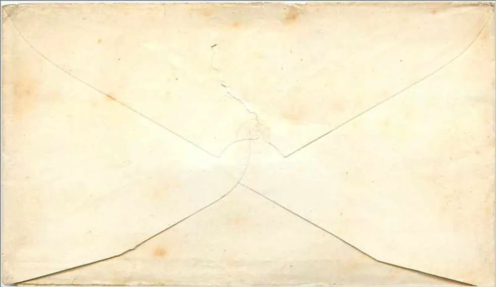 Ansichtskarte an den Abbé P. B. Wilcoff in East Bridgewater, Mass. — 3-Cent-Lincoln-Stempel und Poststempel von Northboro, 1. April 1864 - Rückseite