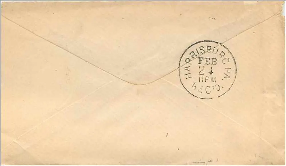 Bellefonte PA — Carta ao Auditor Geral — U.S. Post Office - Verso