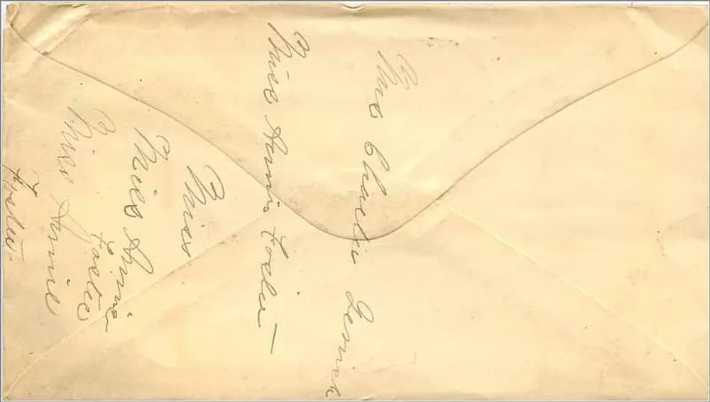 Sanbornnton Bridge — carta postal com selo e carimbo — editor desconhecido, número de série não visível - Verso