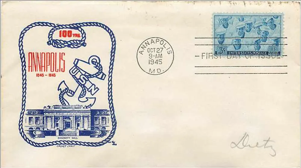Annapolis — 100 Jahre US-Marine — First Day Cover - Vorderseite