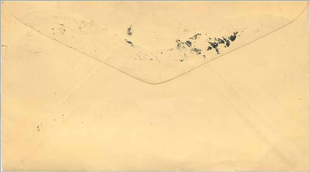 Geschäftliche Briefmarke — Myron B. Levy Co. an Wellington Sears Co. — New York, NY — 20. Januar 1933 - Rückseite