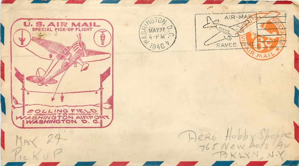 Spezialflug Air Mail — Washington D.C. — Washington Airport - Vorderseite