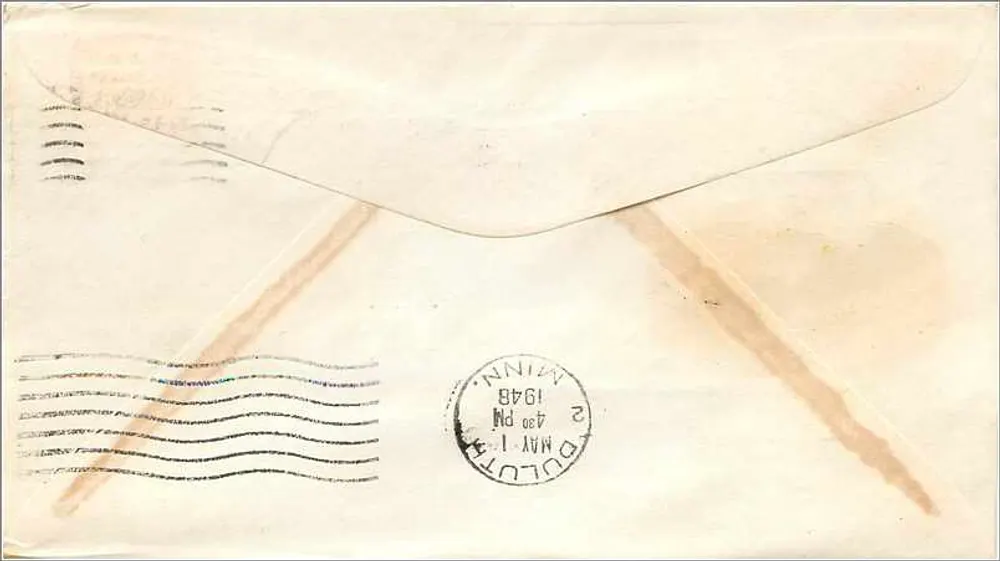 Wisconsin — 1848-1948 Centennium — 'America's Dairyland' — U.S. Air Mail - Rückseite