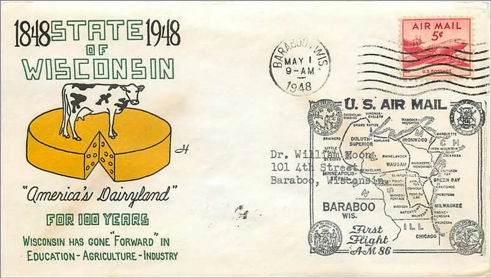 Wisconsin 1848-1948 — 100 Jahre Geschichte — Verlag nicht sichtbar, Seriennummer nicht sichtbar - Vorderseite