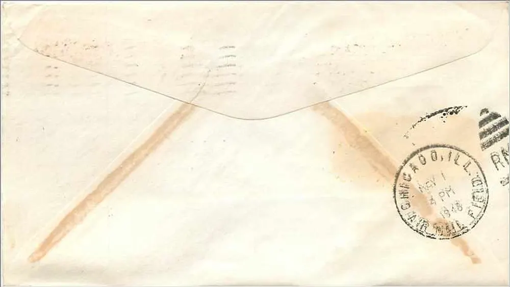 Baraboo, Wisconsin — 1848-1948 Centennial — U.S. Air Mail - Rückseite