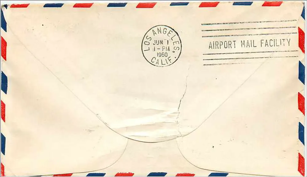 Erster Flug Seattle - Los Angeles — Jet Mail Service AM-13 — Verlag nicht sichtbar - Rückseite