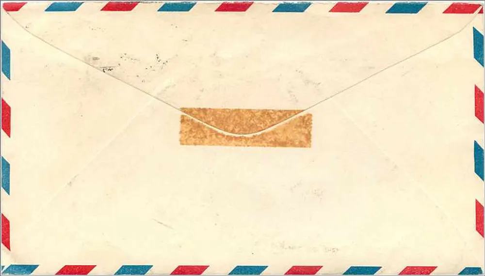 Carte postale aérienne — APO # 616, New York — éditeur non visible - Verso