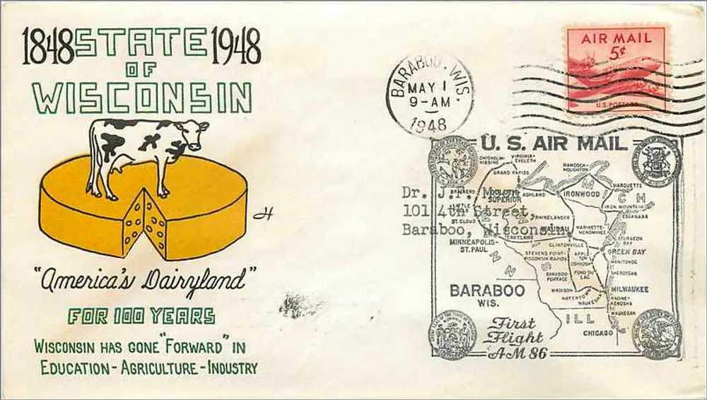 Wisconsin — 1848-1948 — 100 Jahre Geschichte — Verlag nicht sichtbar - Vorderseite