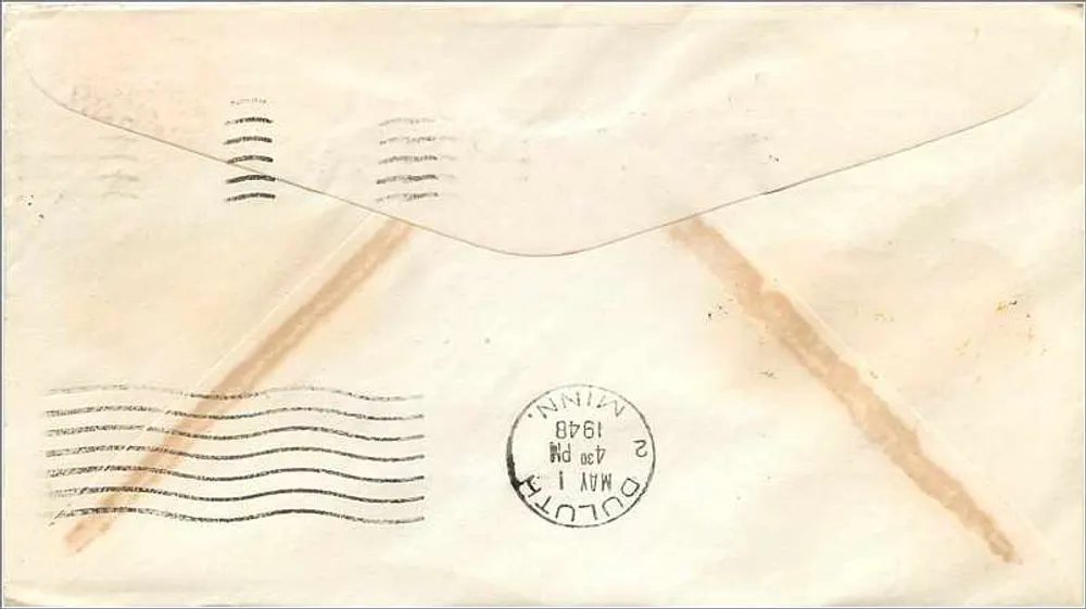 Wisconsin — 1848-1948 Centennium — 'America's Dairyland' — U.S. Air Mail - Rückseite