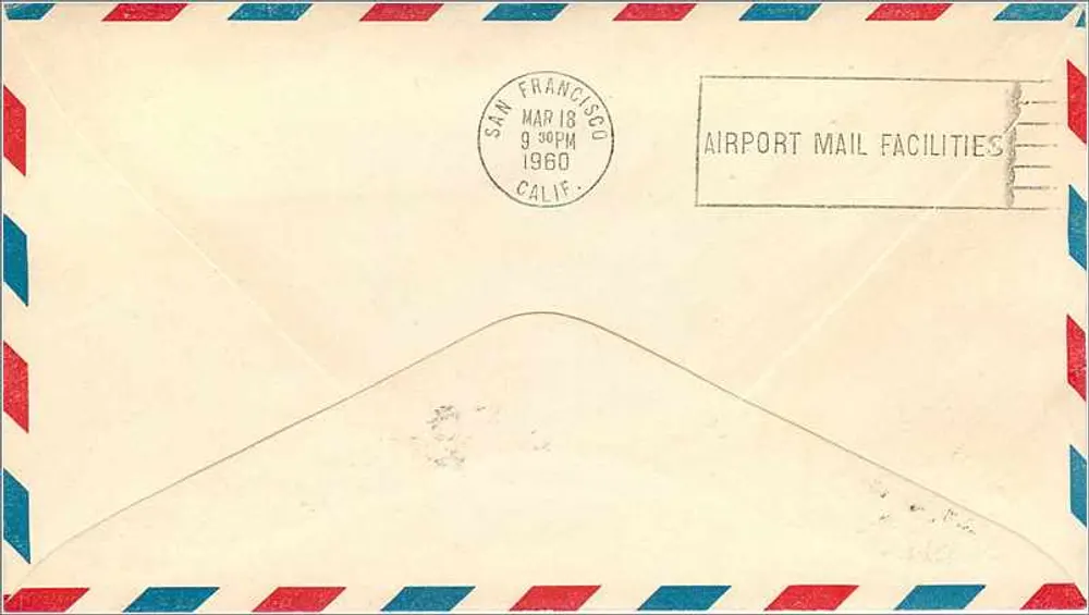 Premier vol de la route aérienne Jet Mail Service — Baltimore, Maryland — éditeur non visible - Verso