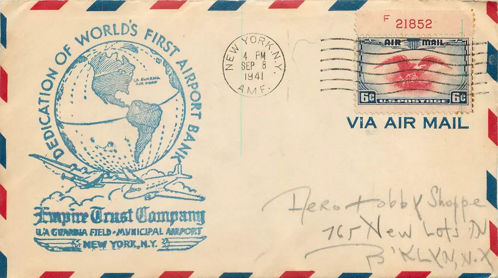 Dédicace de l'aéroport du monde — Empire Trust Company — New York, N.Y. - Recto