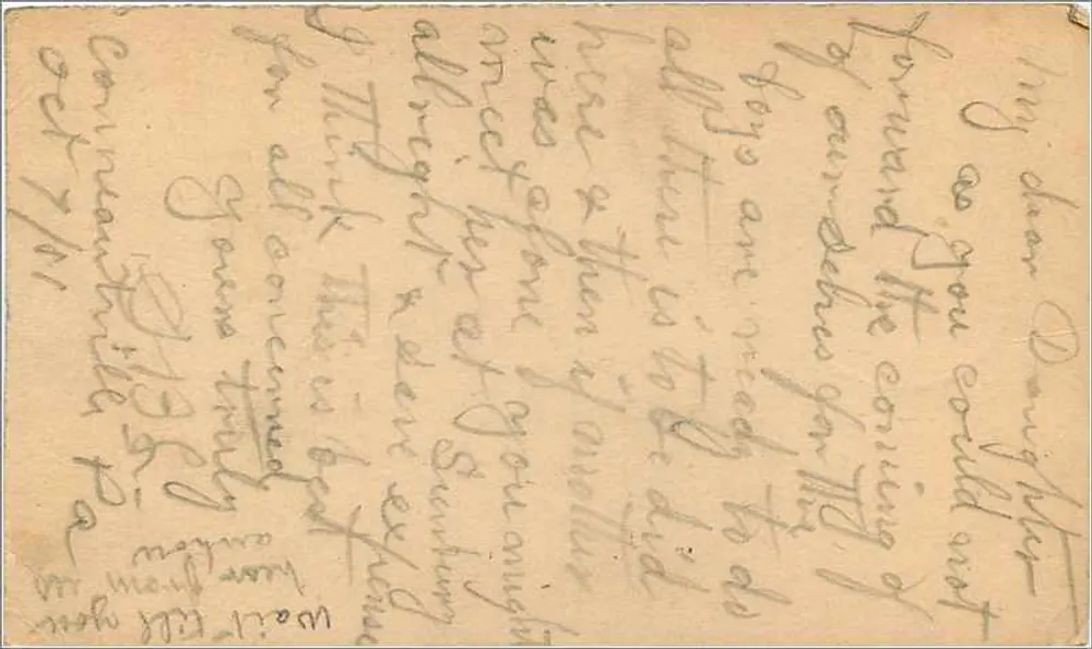 Berwick, Pennsylvania — amerikanische Karteikarte aus dem Jahr 1901 — Verlag nicht sichtbar - Rückseite
