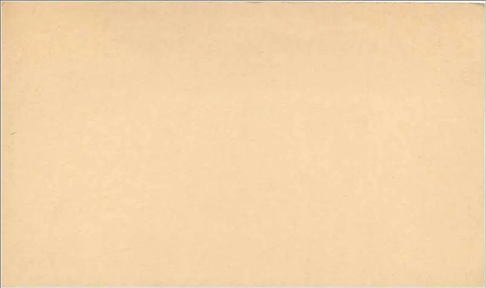 Carta postal americana — verso — carimbo Jefferson 1 centavo - Verso