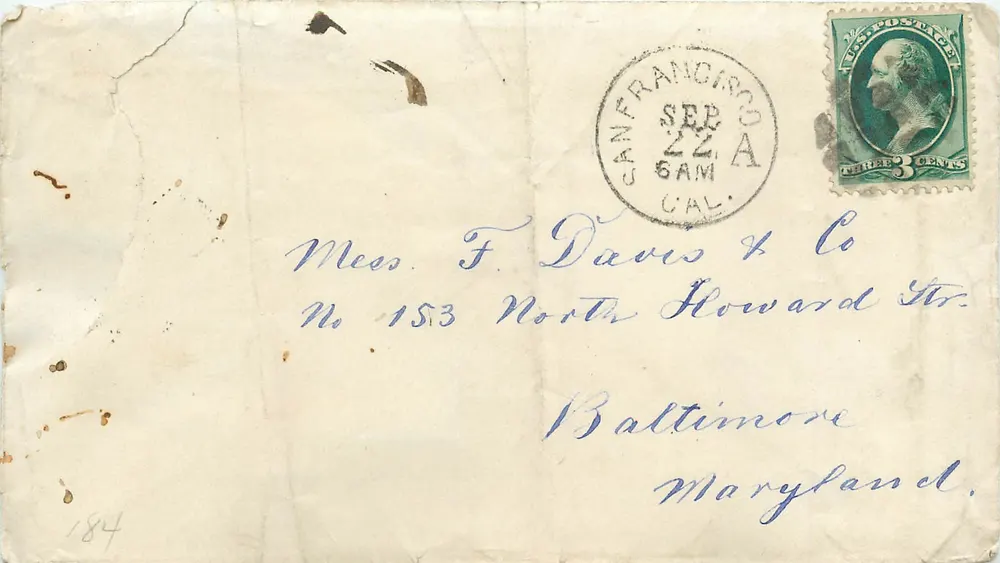 San Francisco — carte postale à Baltimore — éditeur inconnu, n° de série non visible - Recto