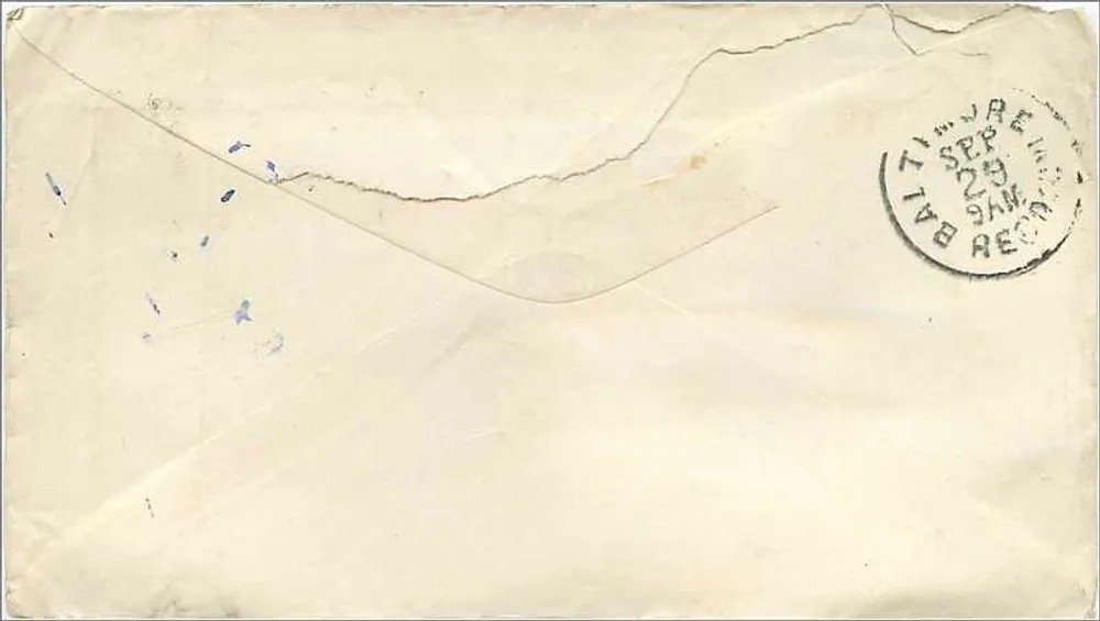 San Francisco — carte postale à Baltimore — éditeur inconnu, n° de série non visible - Verso