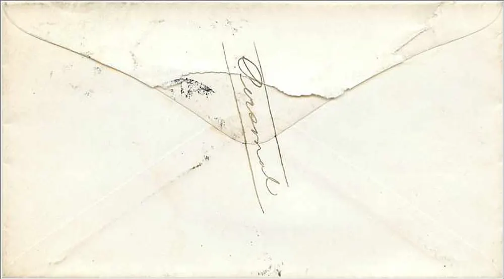 Persönliche Karte — 184 — William Port an Henry Beckman — Verlag nicht sichtbar - Rückseite