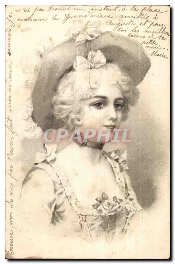 Junge Frau im historischen Kleid — Portrait — Verlag unbekannt, Seriennummer nicht sichtbar - Vorderseite