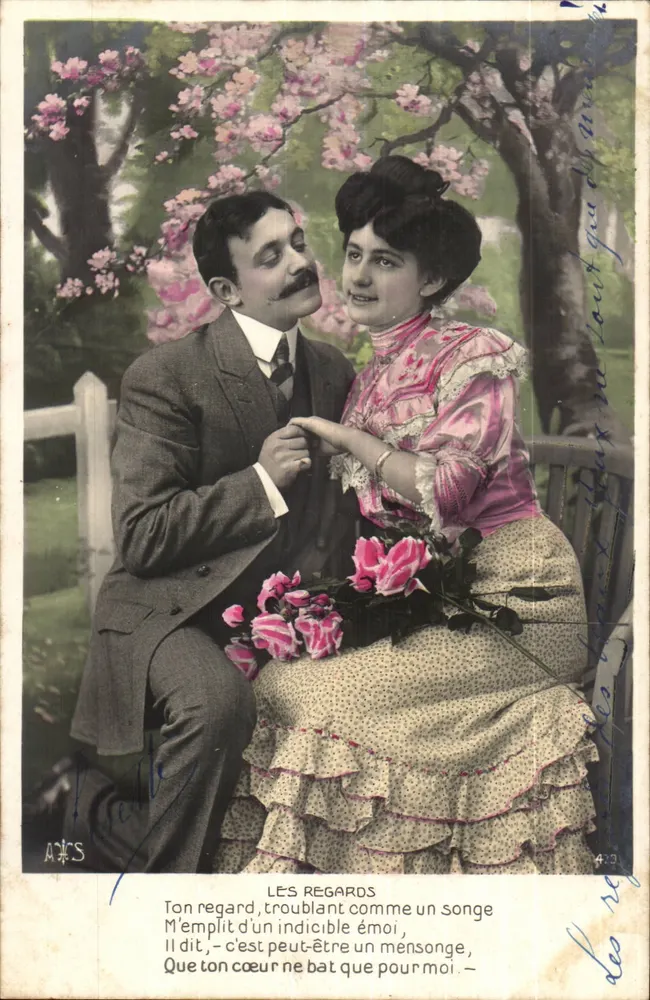Les Regards — Liebesgedicht — A.ICS, n°429 - Vorderseite