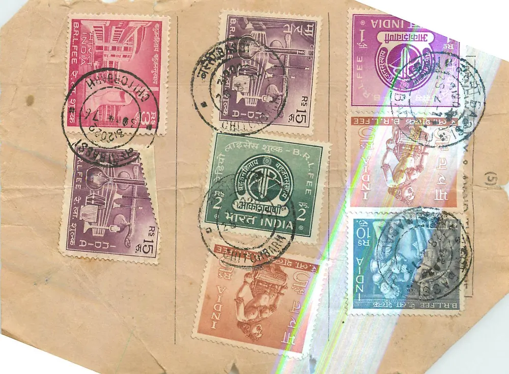 भारतीय पोस्टकार्ड — टिम्बर और ब्यूरो के सील — प्रकाशक B.R.L.F.E.E. - आगे