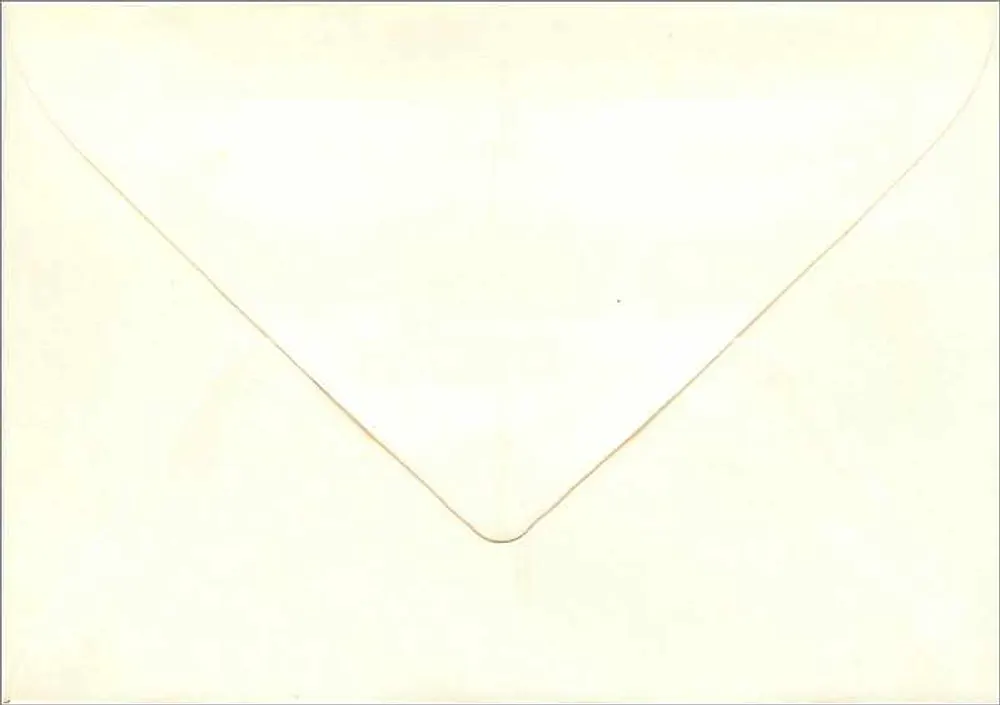 Carta postal em branco — selo de 6 pence rosa — editor não visível - Verso