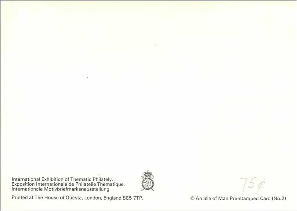 Postamt Isle of Man — Philatelpische Ausstellung in Basel — 21.–29. Mai 1983 - Rückseite