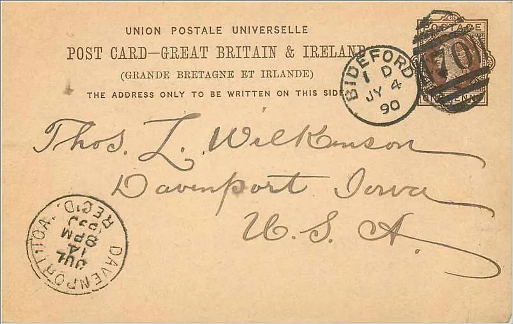 Colersey, England — Ansicht der Insel — Universal Postal Union, Großbritannien & Irland - Vorderseite