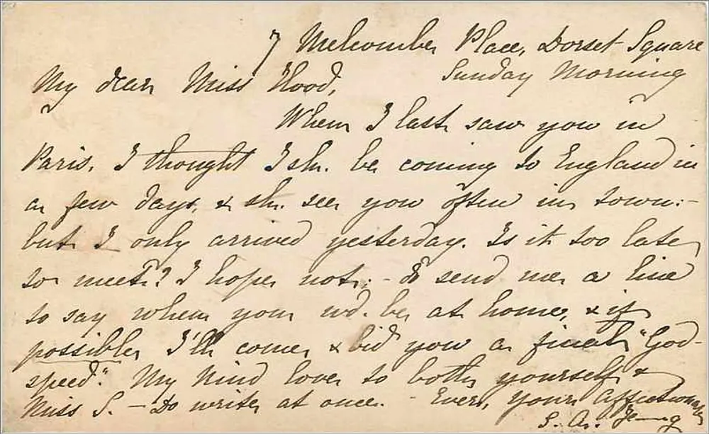 Londra — cartolina postale datata luglio 1878 — editore non identificato - Verso
