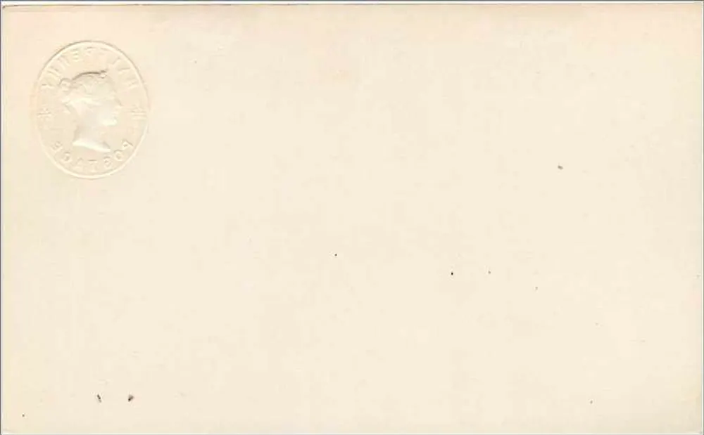 Leere Ansichtskarte — 1/2 Penny-Stempel (1874) — unbekannter Verleger - Rückseite