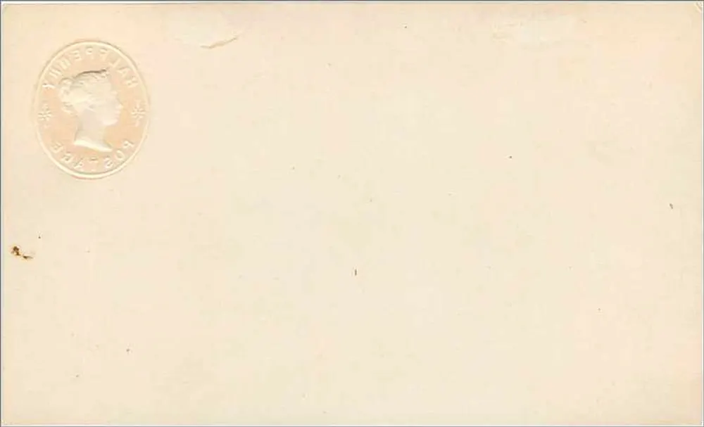 Englische Ansichtskarte — gedruckter Text — Stempel - Rückseite