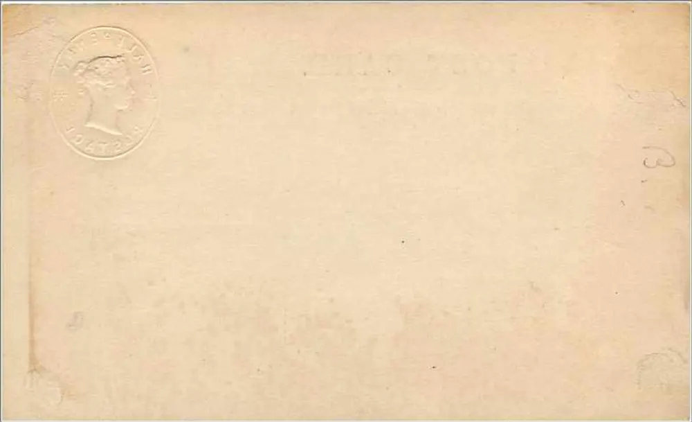 Englische Ansichtskarte — Rückseite — Halbpfennig-Poststempel - Rückseite