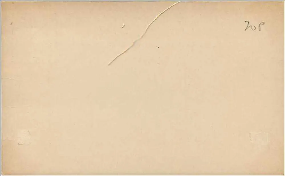Britische Ansichtskarte — Vorder- und Rückseite — ½ Penny-Poststempel - Rückseite