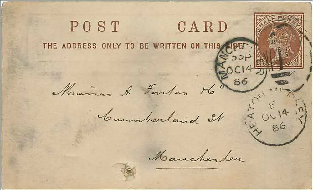 Manchester — Memorandum von Melland & Coward — Verlag Fullford, Kings Cross - Vorderseite