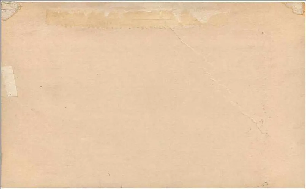 Britische Ansichtskarte — ½ Penny Victoria-Stempel — leerer Vorderseite - Rückseite