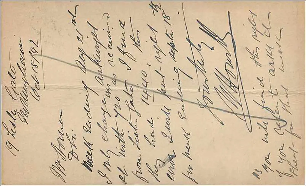 Nottingham — Ansichtskarte mit Halbfünfpfennig-Stempel — Verlag nicht sichtbar - Rückseite