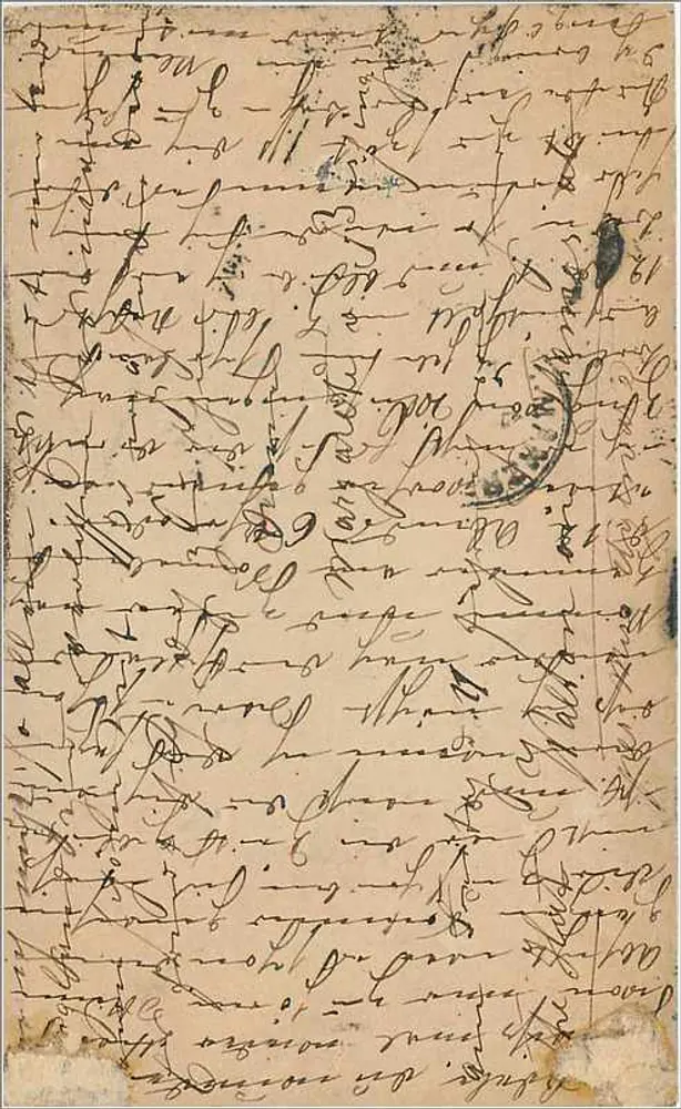 Carta postal de Hersham (Inglaterra) — cerca de 1900 — editor não identificável - Verso