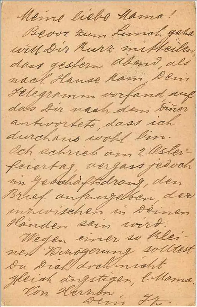 Freiburg im Breisgau — Postkarte aus dem Jahr 1904 — Universal Postal Union - Rückseite