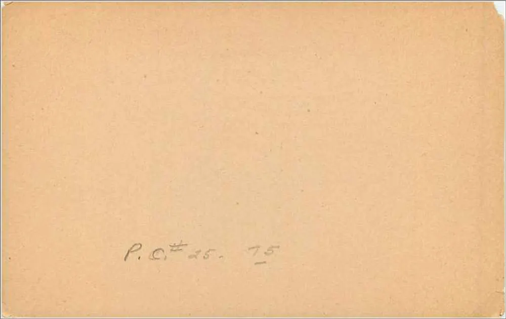 Carta postal universal Grã-Bretanha & Irlanda — editor desconhecido, número de série não visível - Verso