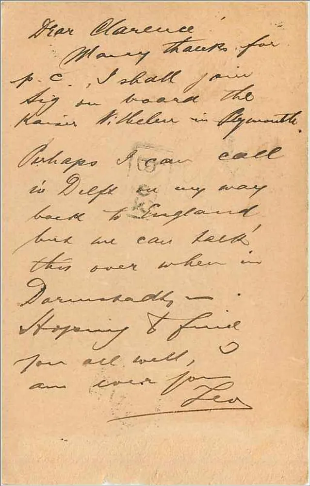 Delft — carta postal enviada de Birmingham — editor Great Britain & Ireland - Verso