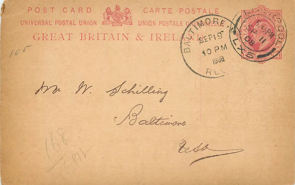 Liverpool — Liverpool, 11 Set 1908 — Mac Andrews & Co. - Frente