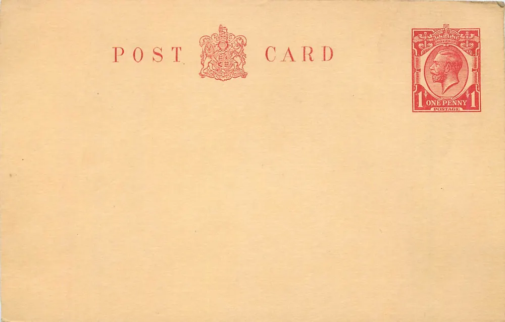 Britische Ansichtskarte — 1 Penny roter Stempel — Verlag Royal Mail - Vorderseite